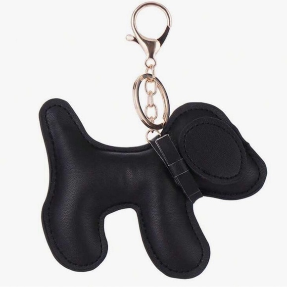 Black Dog Purse Bag Charm or Keychain - Picture 2 of 3